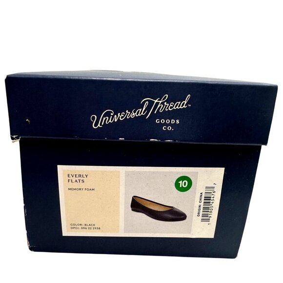 Universal Thread Everly Womens Memory Foam Black Flats Size 10 - Picture 5 of 16